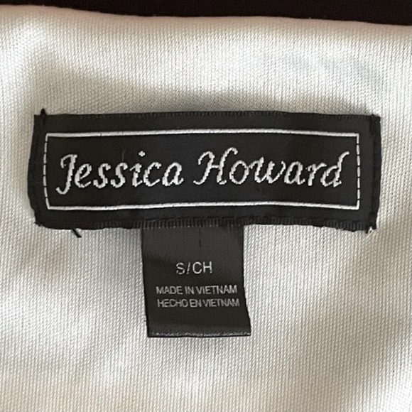 Jessica Howard Stripe Jersey Maxi Dress Sleeveless Scoop Neck Column Side Slit S - Picture 6 of 8